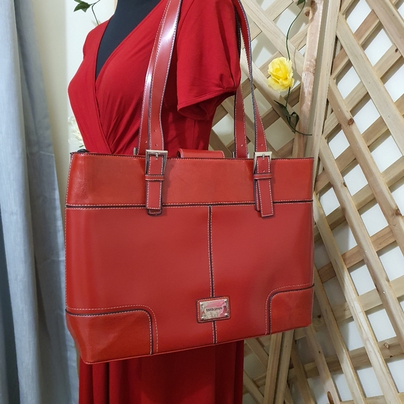 Laura Jones | Shoulder Bag / Laptop Bag | Red | Pre-Owned - Picture 10 of 16